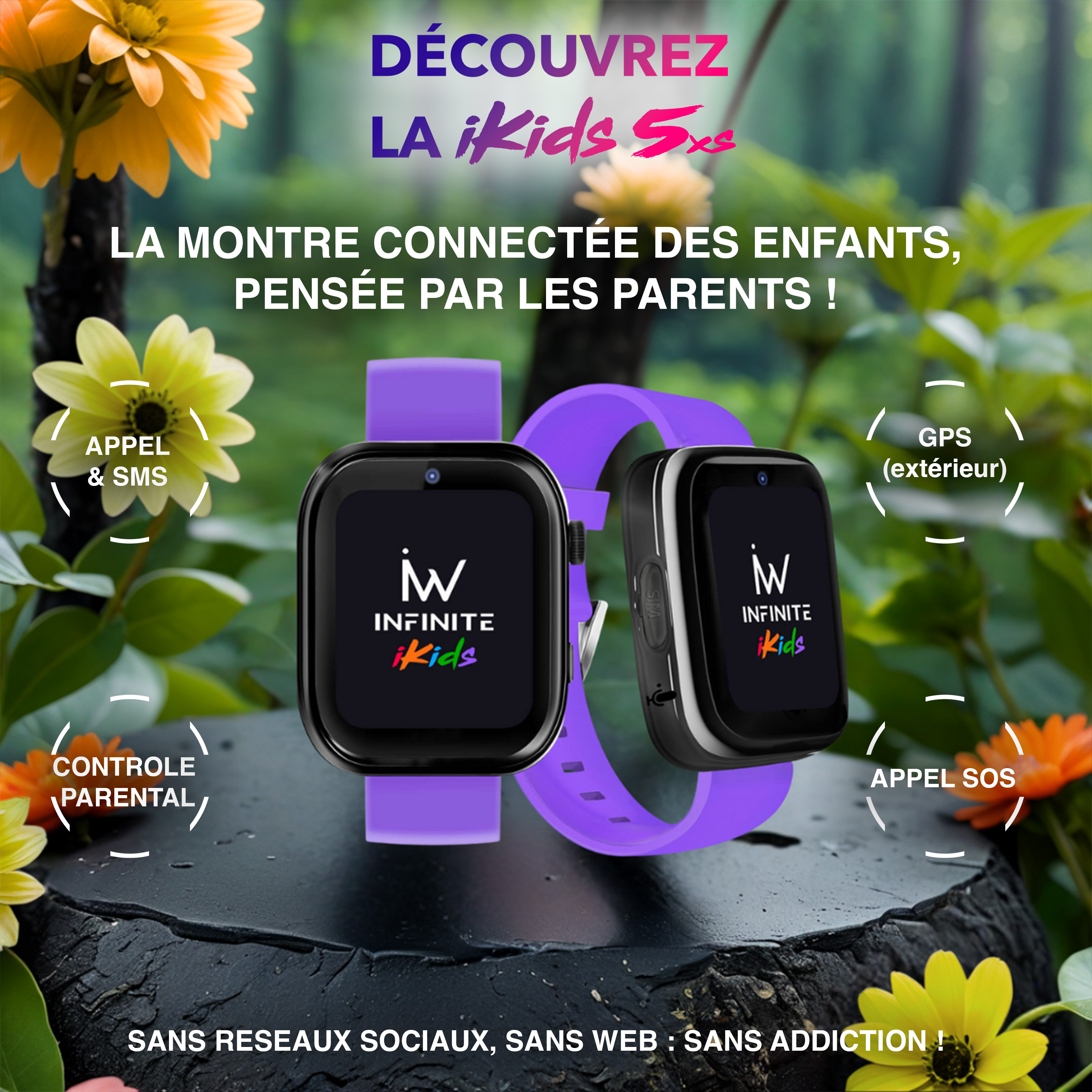 Montre connectée enfant pour colonie de vacances