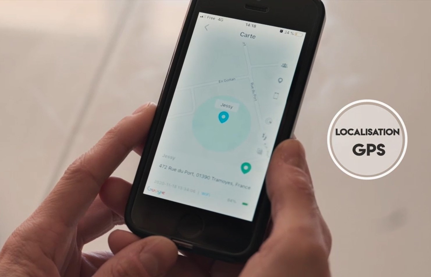 Montre connectée avec appel SOS et suivi GPS 